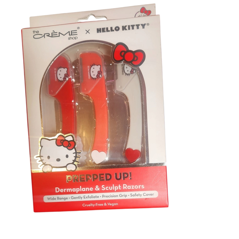 x Hello Kitty Dermaplane & Sculpt Razors - Red, Orange, White